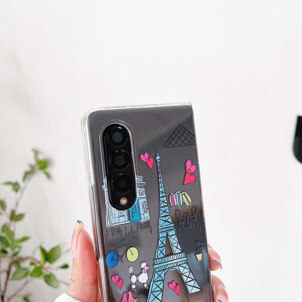 Romantic Iron Tower Old Castle Phone Case For Samsung Galaxy Z Fold 4