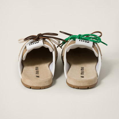 530 SL Mules – Bleached Suede & Gum Sole Ecru Edition