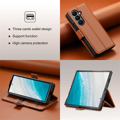 🛡️ Luxury Magnetic PU Leather Wallet Case for Samsung Z Fold 4 / 5 / 6 / 7