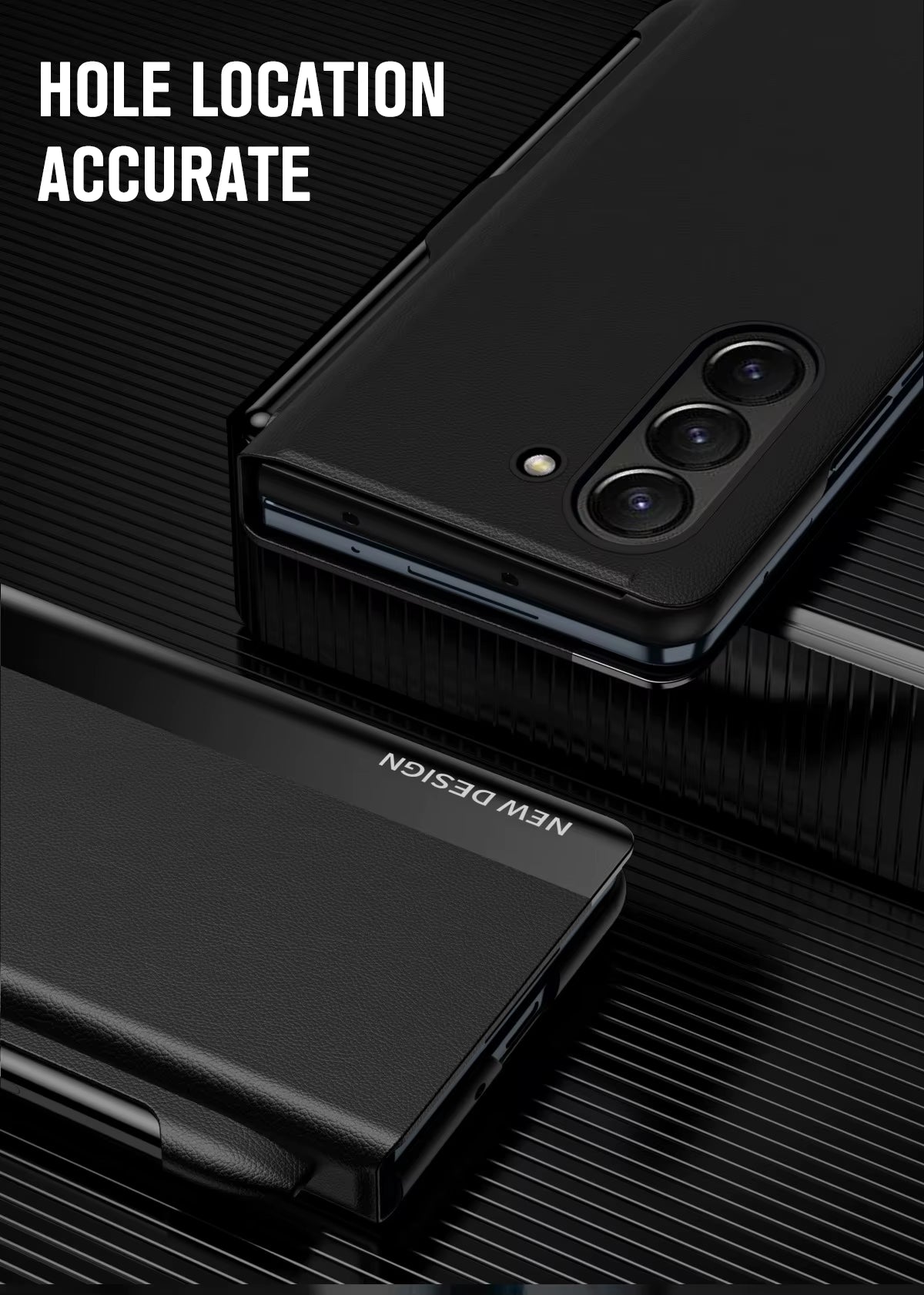 PU Leather Flip Case with Stand & Pen Slot for Samsung Z Fold 4–7