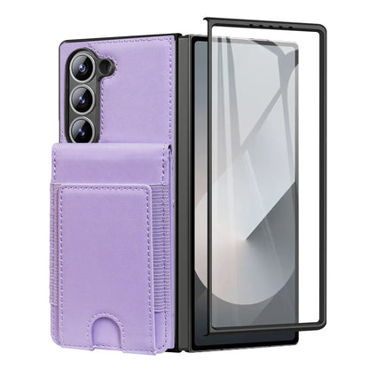 Leather Wallet Case with Screen Protector