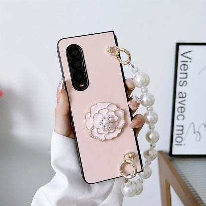 Luxury Pearl Bracelet Chain Case for Samsung Galaxy Z Fold 4