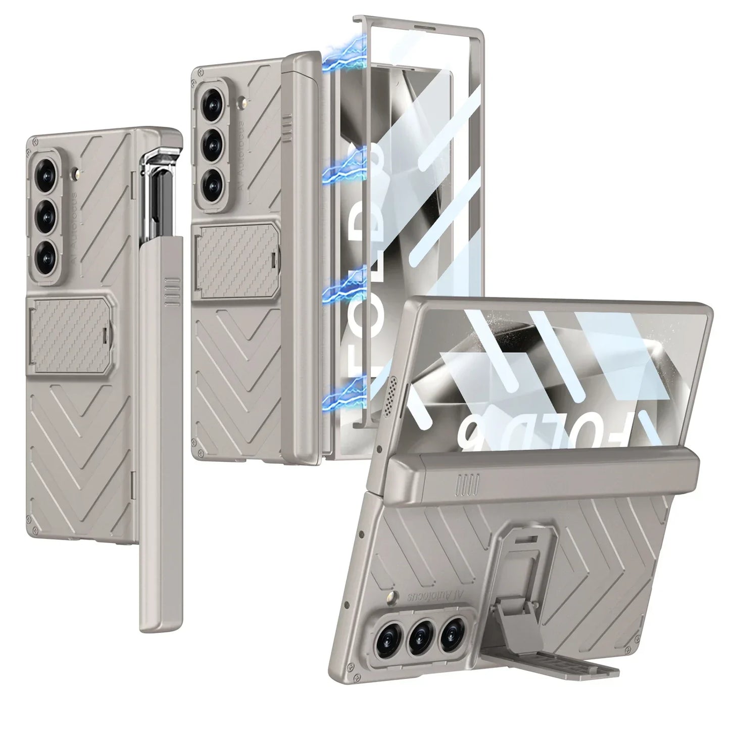 Armor Case with Pen Slot Bracket for Samsung Galaxy Z Fold 6