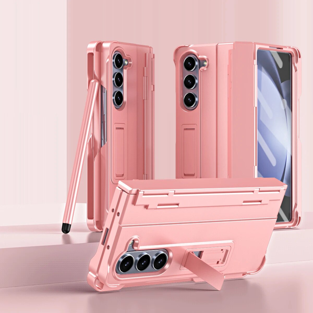 Shockproof Case With Screen Protection Touch Pen & Kickstand For Galaxy Z Fold 5