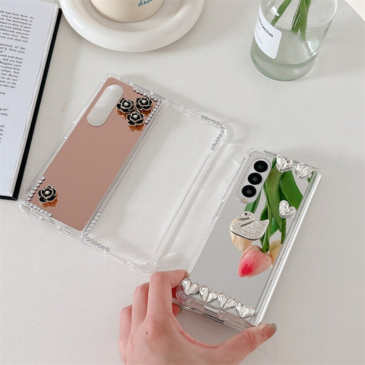 Retro 3D Rhinestone Cover For Samsung Galaxy Z Fold 4 3