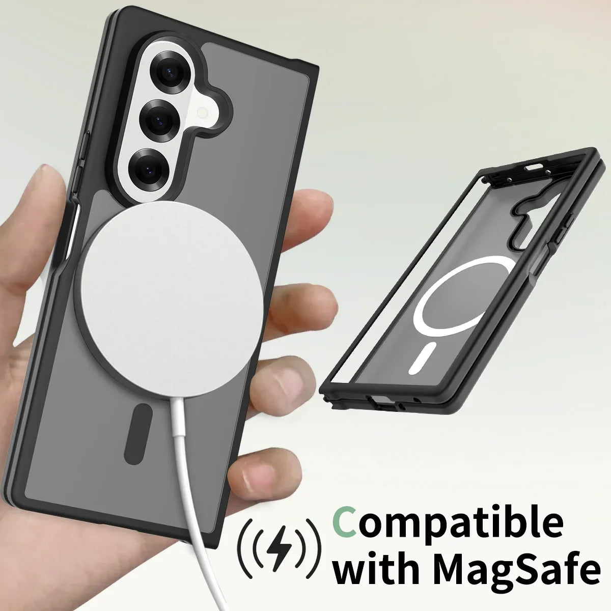 Frosted Magnetic Shield Case with Soft Frame