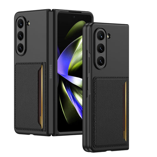 Luxury Leather Case with Card Slot For Galaxy Z Fold 5