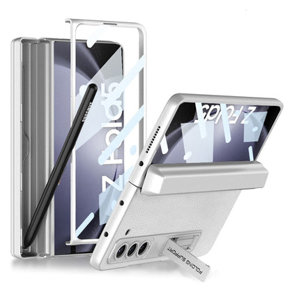 Magnetic Leather Case with Hinge Pen Slot For Samsung Galaxy Z Fold 5