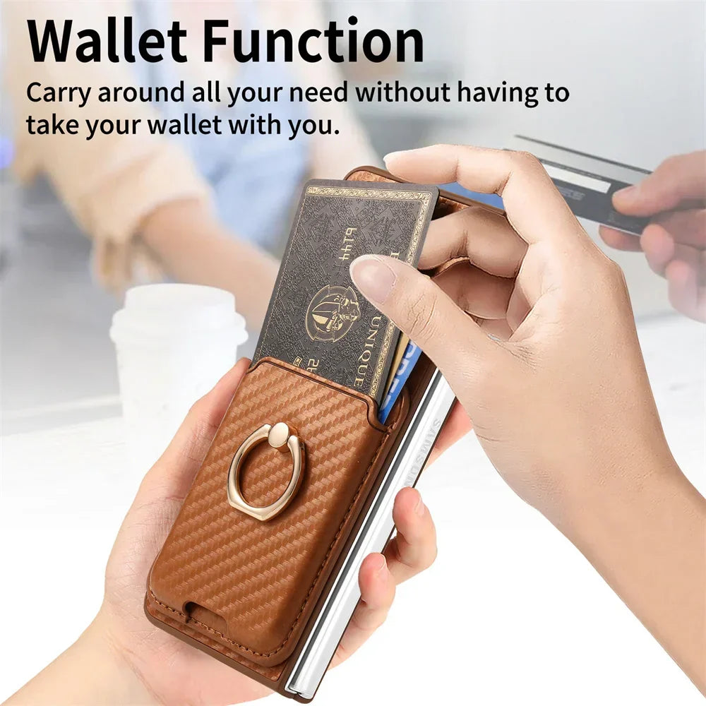 Full Protection Case with Detachable Card Wallet For Samsung Galaxy Z Fold Series