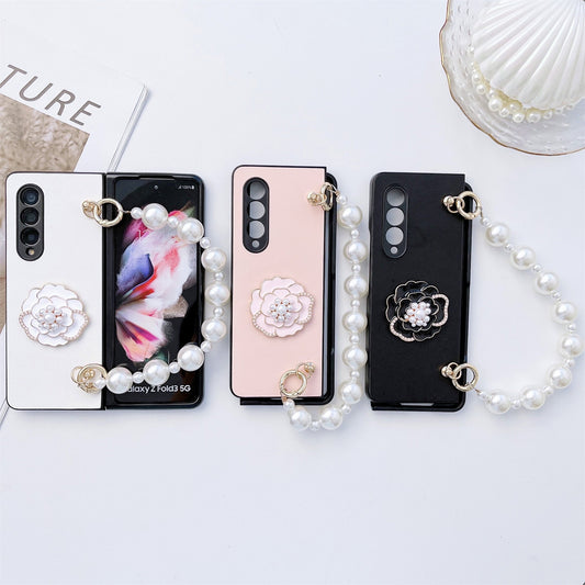 Luxury Pearl Bracelet Chain Case for Samsung Galaxy Z Fold 4