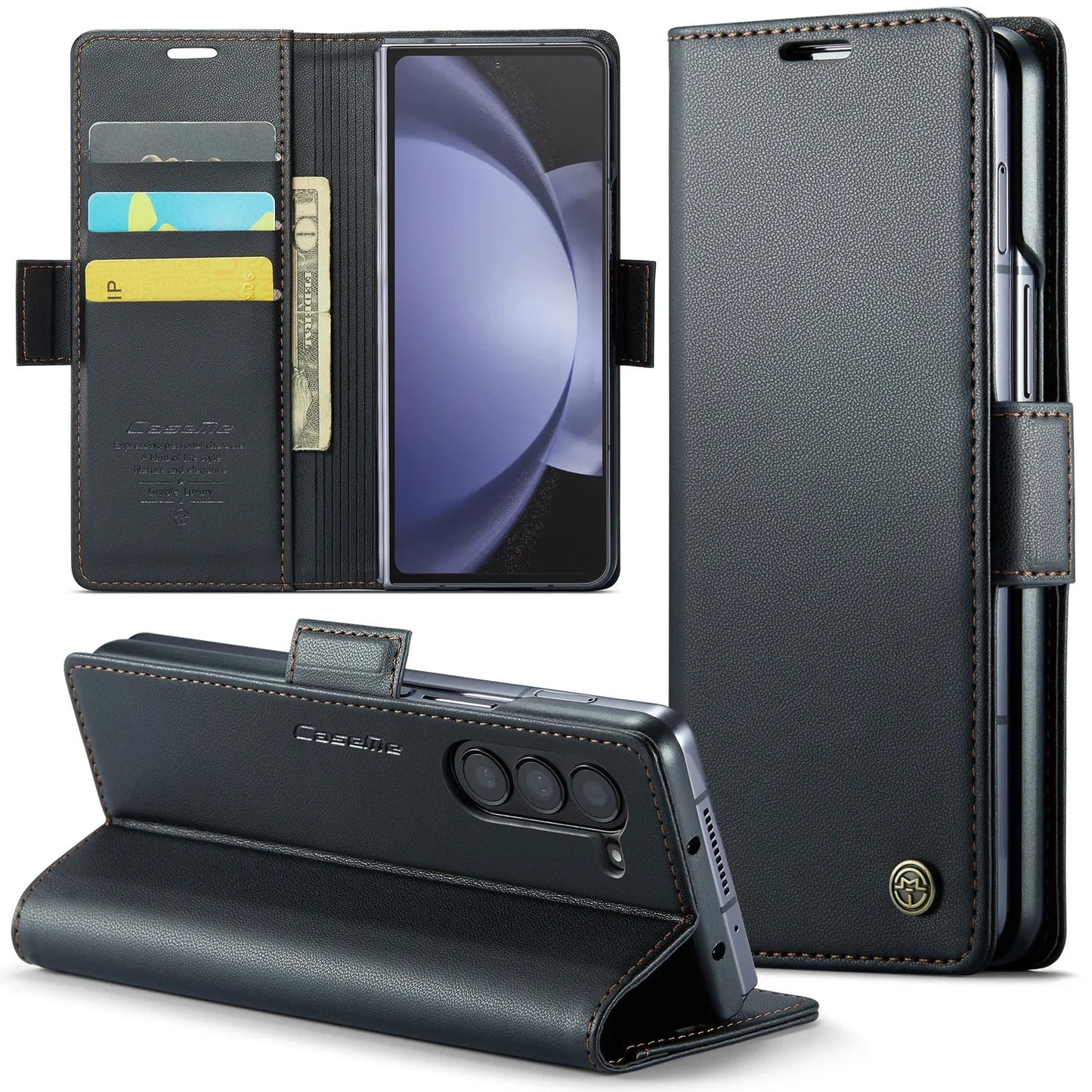 Leather Wallet Case For Galaxy Z Fold