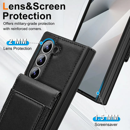 Leather Wallet Case with Screen Protector