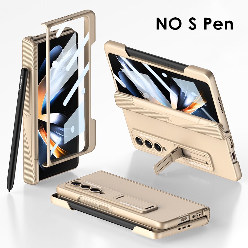 Magnetic Hinge Case WITH Side Pen Holder for Samsung Galaxy Z Fold 4