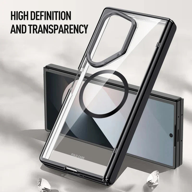 Magnetic Clear Case with Kickstand for Galaxy Z Fold