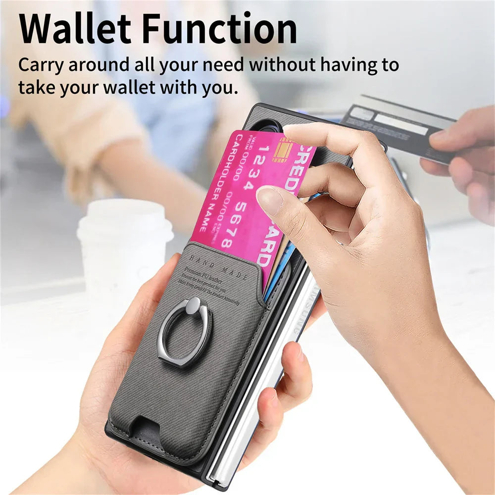 Detachable Leather Wallet Case