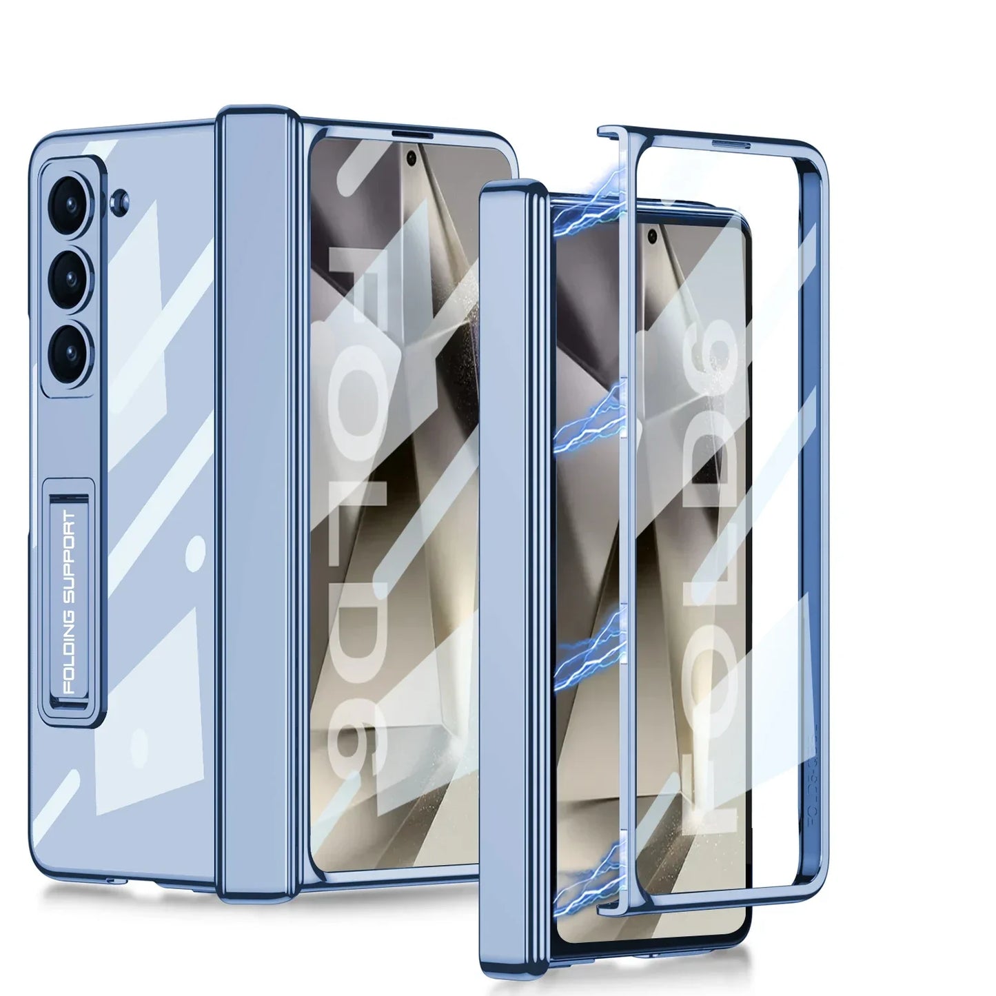 Transparent Case with Hinge Protection & Bracket for Samsung Galaxy Z Fold 6