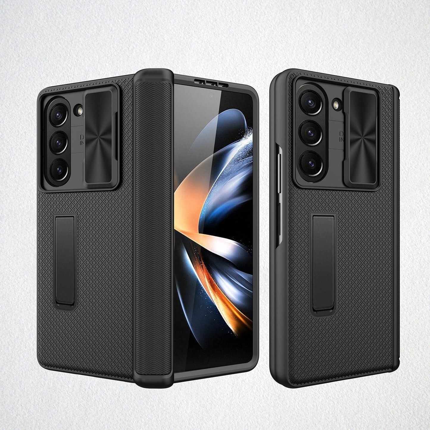 Shockproof Matte Case with Bracket For Samsung Galaxy Z Fold 5