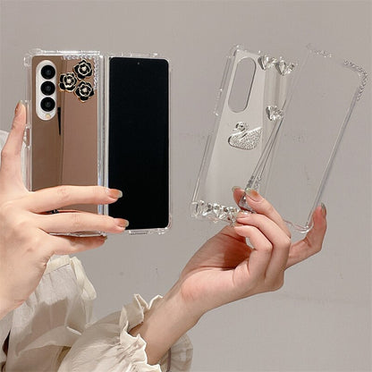 Retro 3D Rhinestone Cover For Samsung Galaxy Z Fold 4 3