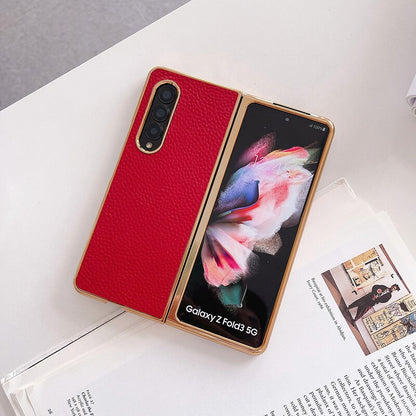 Luxury  Leather Hard Case For Samsung Galaxy Z Fold 4