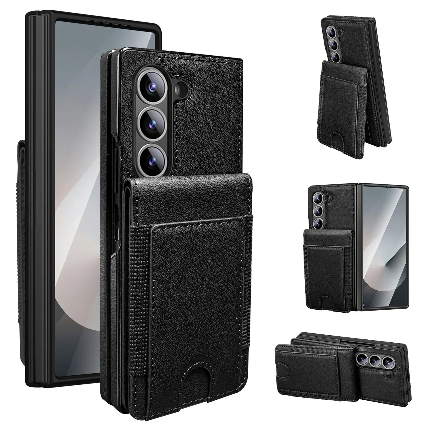 Leather Wallet Case with Screen Protector