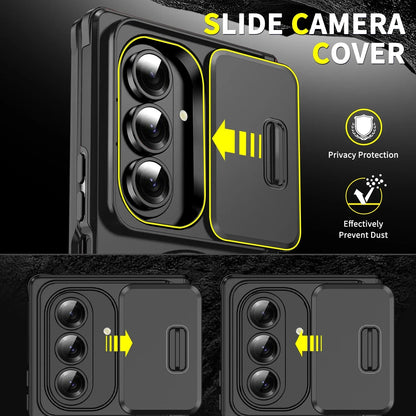 Magnetic Kickstand Case with Camera Cover
