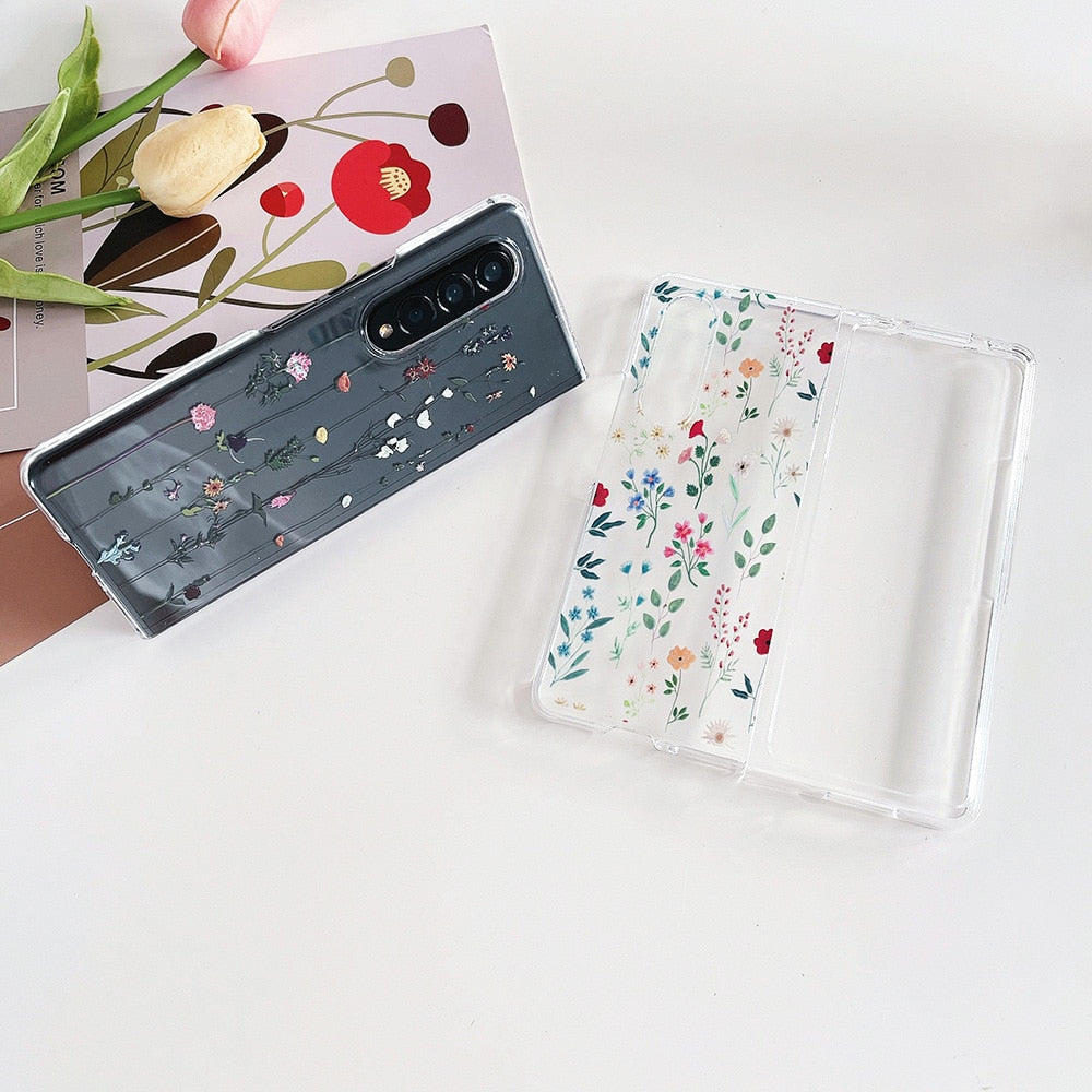 Cute Flowers Case For Samsung Galaxy Z Fold 4