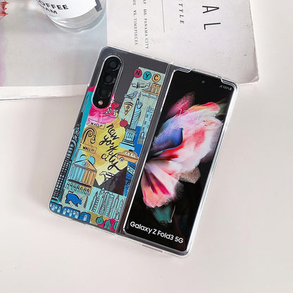 Romantic Iron Tower Old Castle Phone Case For Samsung Galaxy Z Fold 4