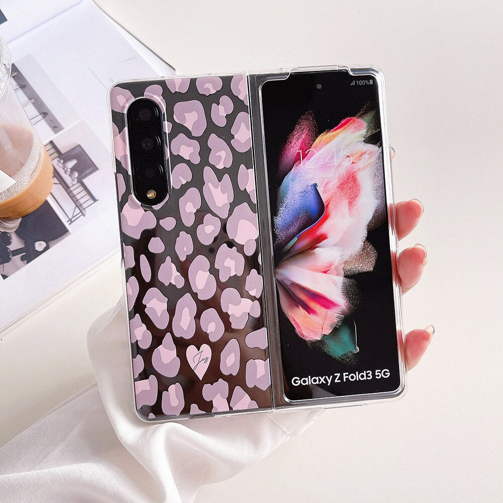 Woman Fashion Leopard Pattern Phone Case For Samsung Galaxy Z Fold 4 5G