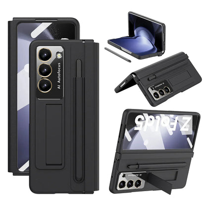 Leather Case With Touch Pen & Kickstand for Samsung Galaxy Z Fold 5