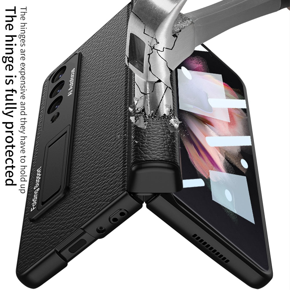 Magnetic Case with Kickstand & Pen Holder For Samsung Galaxy Z Fold 4