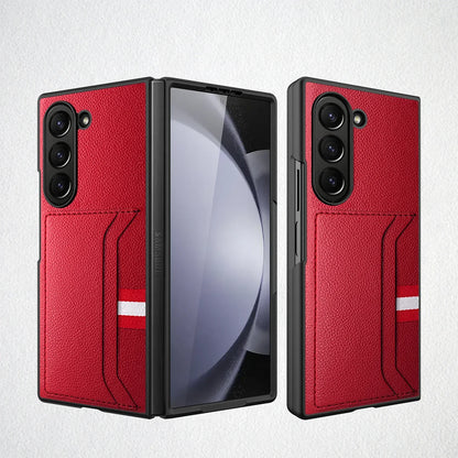 Leather Case with Card Holder for Samsung Galaxy Z Fold 6