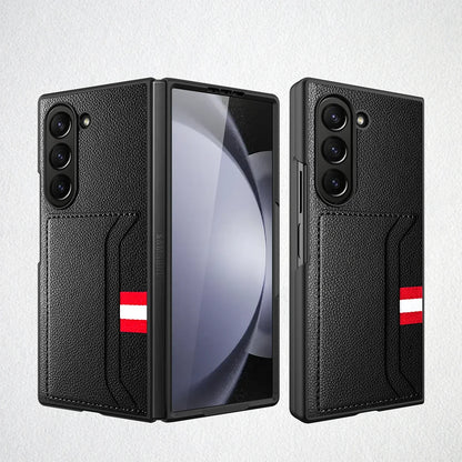 Leather Case with Card Holder for Samsung Galaxy Z Fold 6