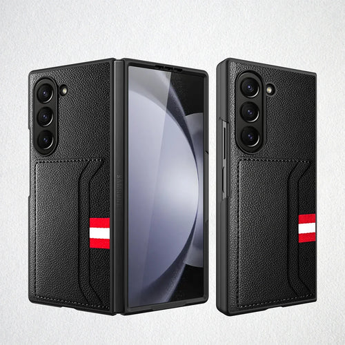 Leather Case with Card Holder for Samsung Galaxy Z Fold 6