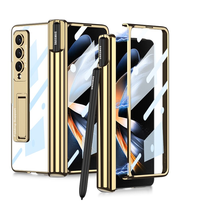 Transparent Case with Pen Holder For Samsung Galaxy Z Fold 4