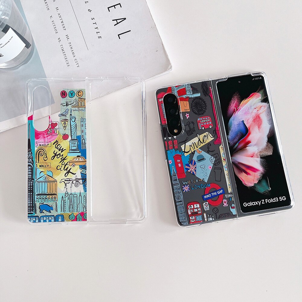 Romantic Iron Tower Old Castle Phone Case For Samsung Galaxy Z Fold 4