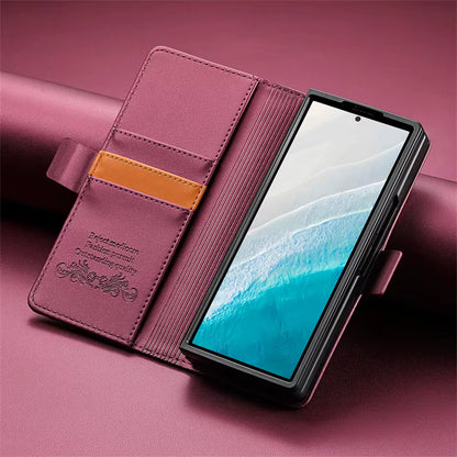 🛡️ Luxury Magnetic PU Leather Wallet Case for Samsung Z Fold 4 / 5 / 6 / 7