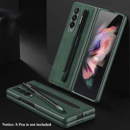 Removable Pen Holder Leather Cover For  Z FOLD 4