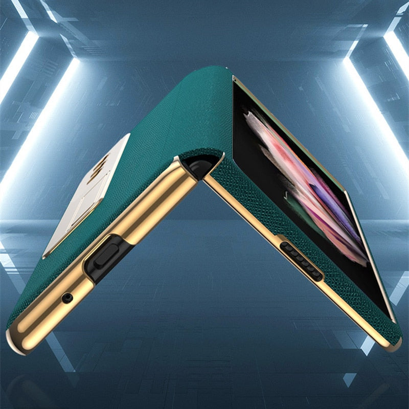 Leather Flip Cover For Galaxy Z FOLD 4