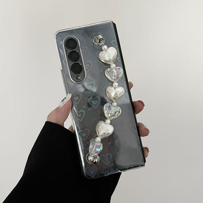 3D Crystal Bracelet Case For Galaxy Z FOLD 4 5G